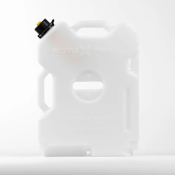 RotopaX side profile showing flat, stackable design for space saving