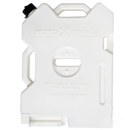 RotopaX 2 gallon GEN 2 white pack front view showing slim stackable design and easy storage