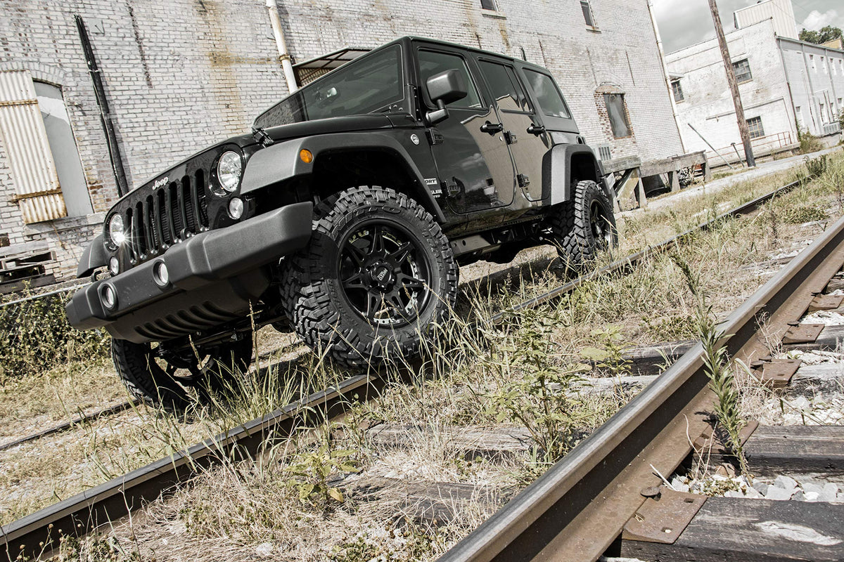 Rough Country kit components laid out showing included hardware benefits