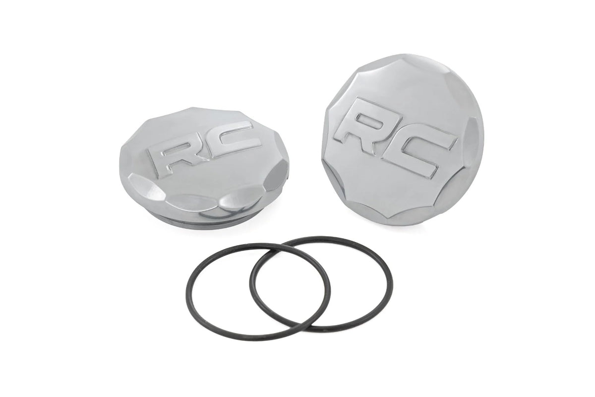 Rough Country front view of aluminum caps showing clean fit and protection