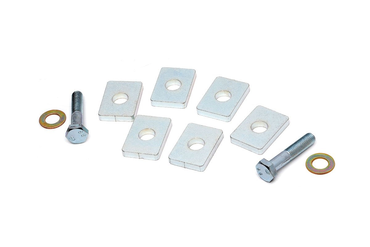 Rough Country kit packaging showing shims and hardware for vibration reduction