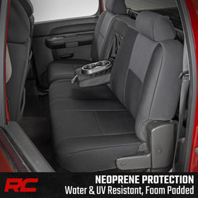 Rough Country center console cover detail showing tailored fit and durable finish
