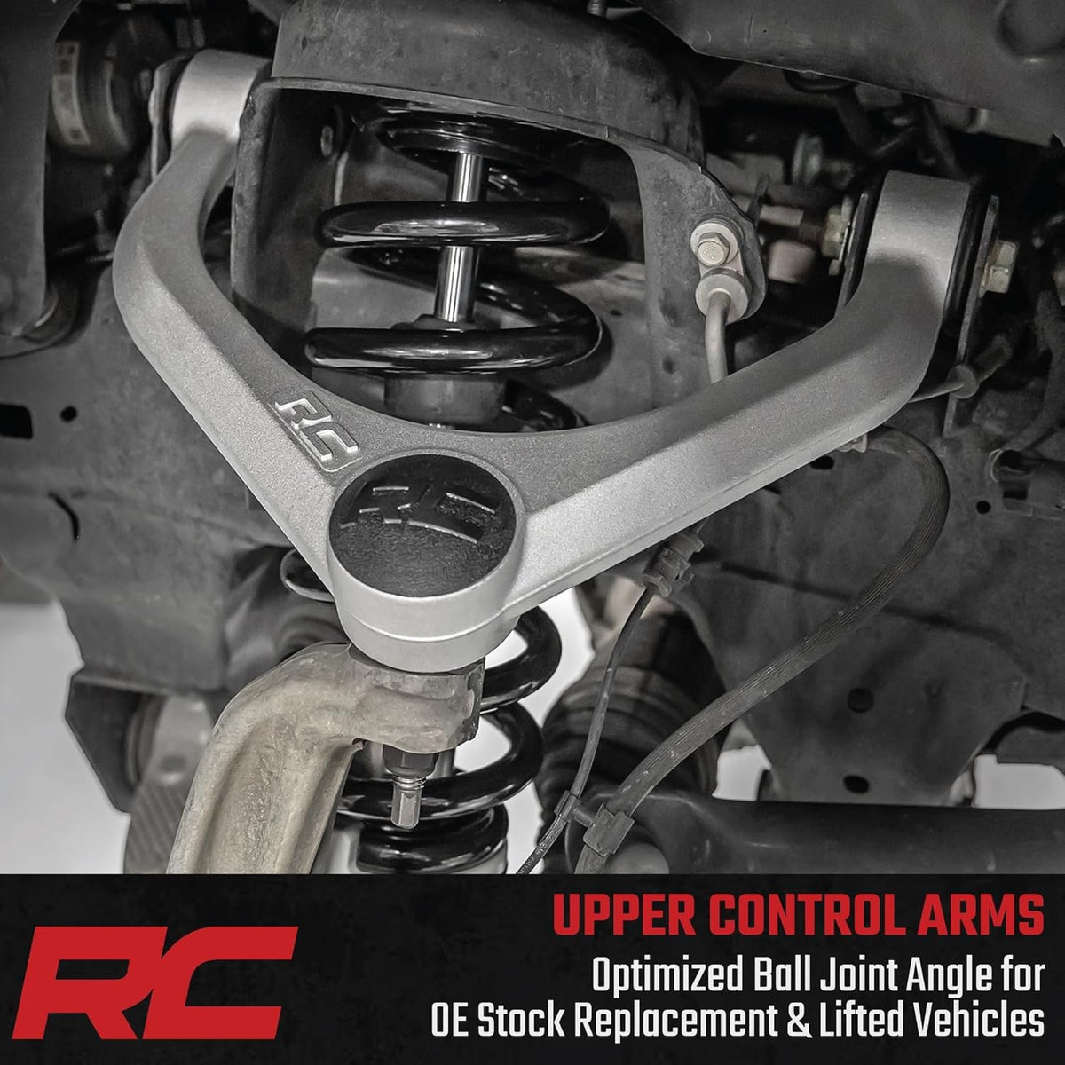 Rough Country close-up of machined POM ball joint displaying smooth low-friction surface and durability benefit