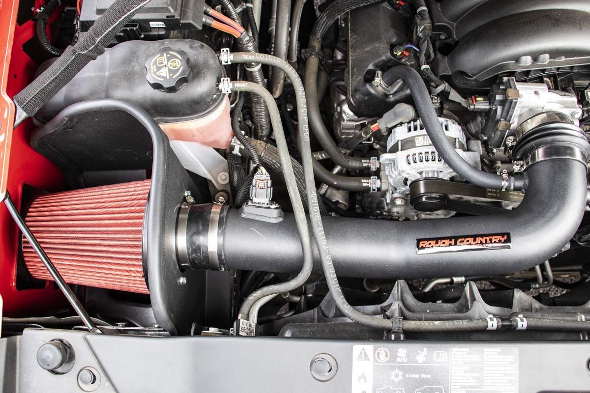 Rough Country reusable multi-layer air filter close-up highlighting filtration and easy cleaning benefit