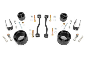 Rough Country front packaging for Gladiator 63400 showing kit contents and fitment benefits