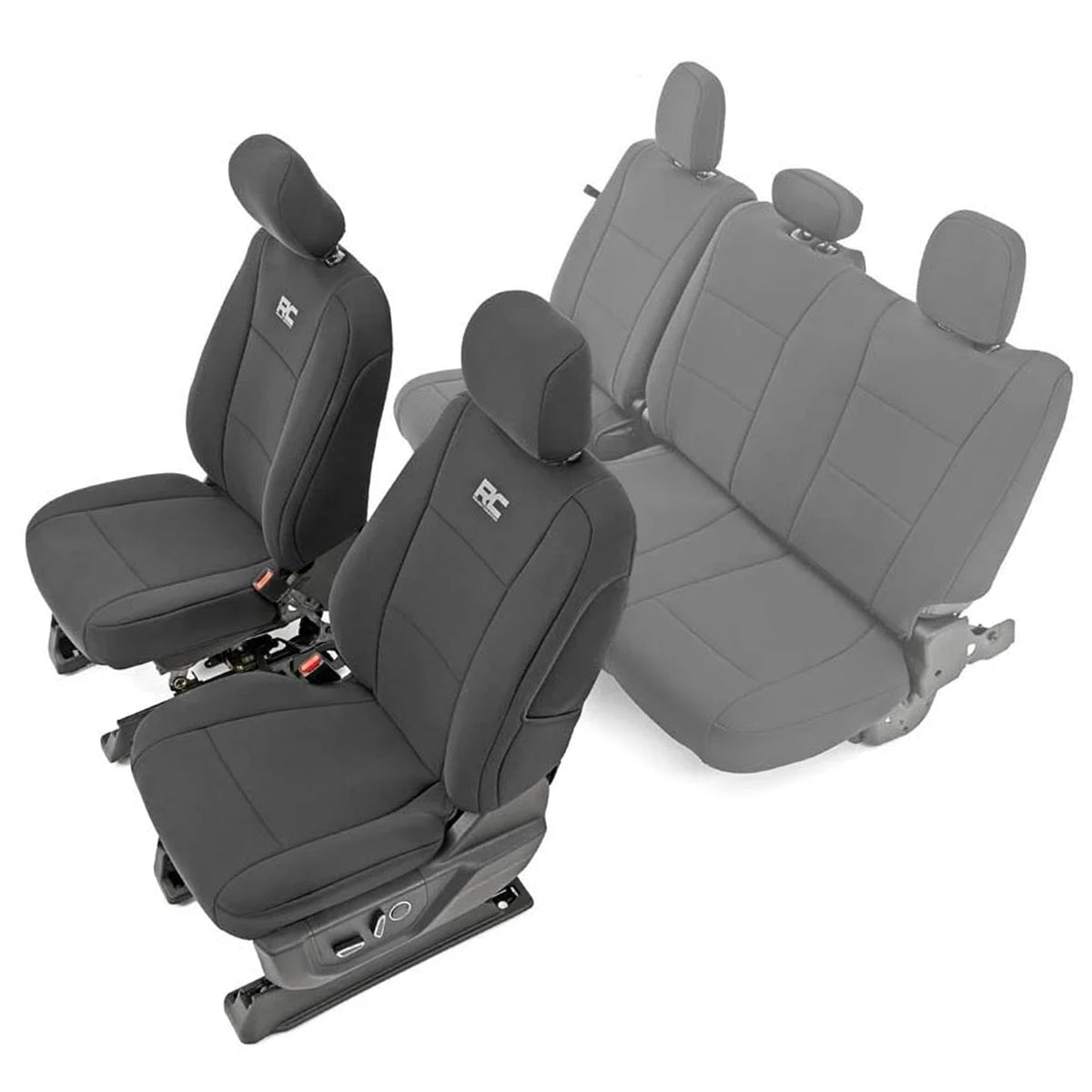 Rough Country front packaging showing product and model compatibility benefits