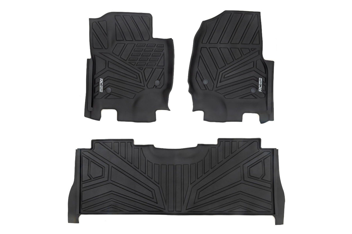 Rough Country front row overview showing full front liner fit and protection