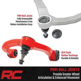 Rough Country greaseable rubber bushing detail showing serviceable long-life benefit