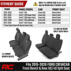 Rough Country headrest cover detail with reinforced stitching for durability