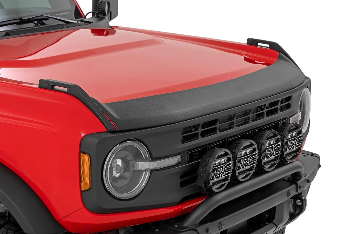 Rough Country front view of hood protector showing full coverage and protection