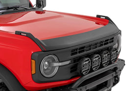 Rough Country front view of hood protector showing full coverage and protection