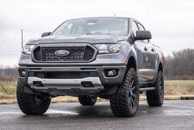 Rough Country installed on Ranger front profile showing balanced stance benefit