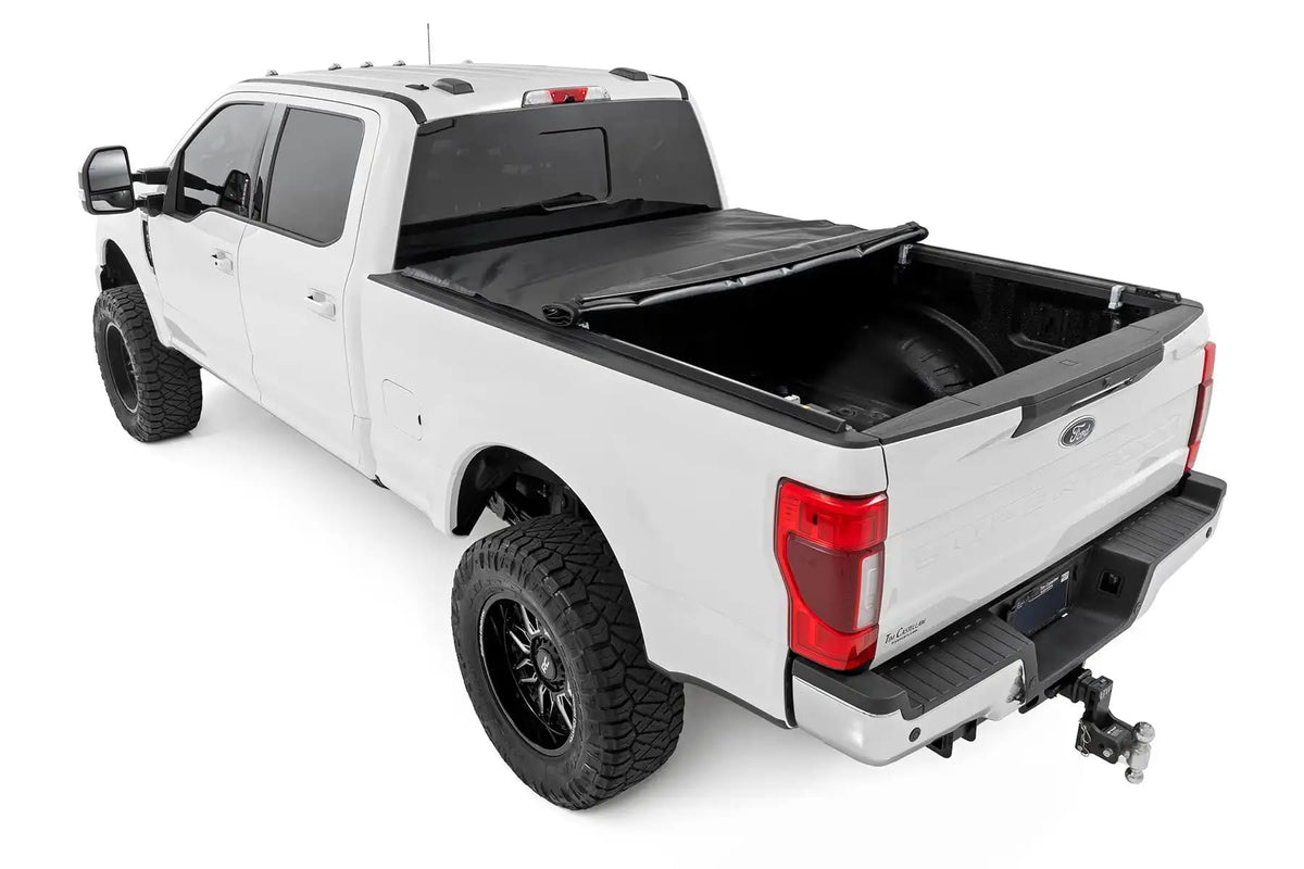 Rough Country installed on Ford F-350 showing neat integration and improved cargo protection