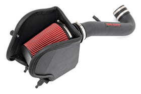 Rough Country cold air intake front assembly installed on Jeep showing improved airflow