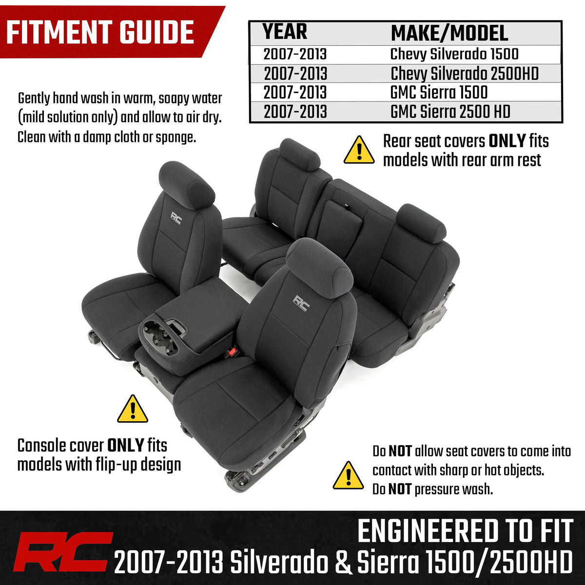 Rough Country truck interior lifestyle shot showing protection and upgraded cabin appearance