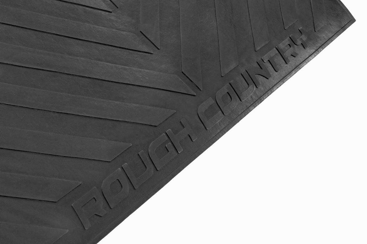 Rough Country embossed RC logo close-up highlighting rugged finished look