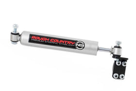 Rough Country N3 front view of steering stabilizer kit showing robust build and fitment benefit