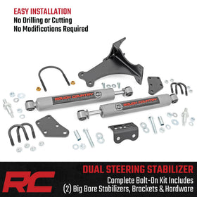Rough Country installation bracket and hardware for easy bolt-on fitment