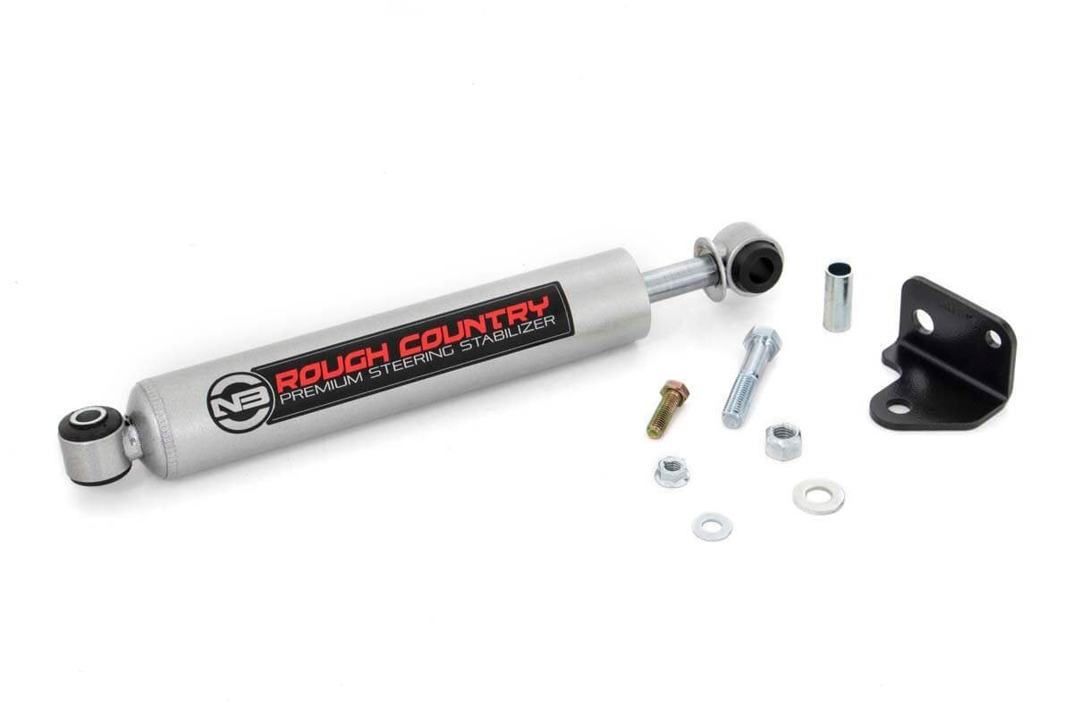 Rough Country N3 installed on Jeep Wrangler JK showing improved steering stability