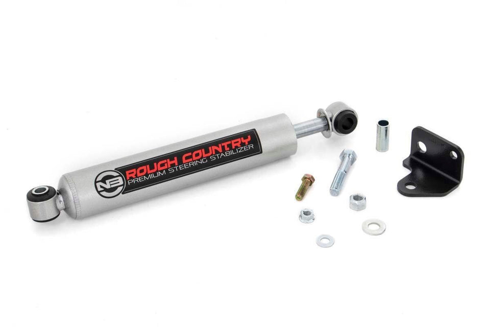 Rough Country N3 installed on Jeep Wrangler JK showing improved steering stability