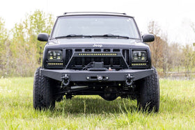 Rough Country N3 beside ruler size comparison for correct fitment and easy installation