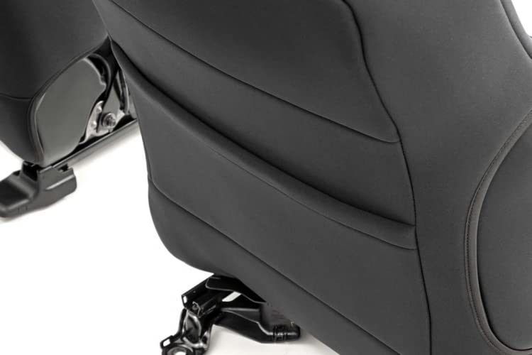 Rough Country rear seat coverage in Double Cab protecting family cargo