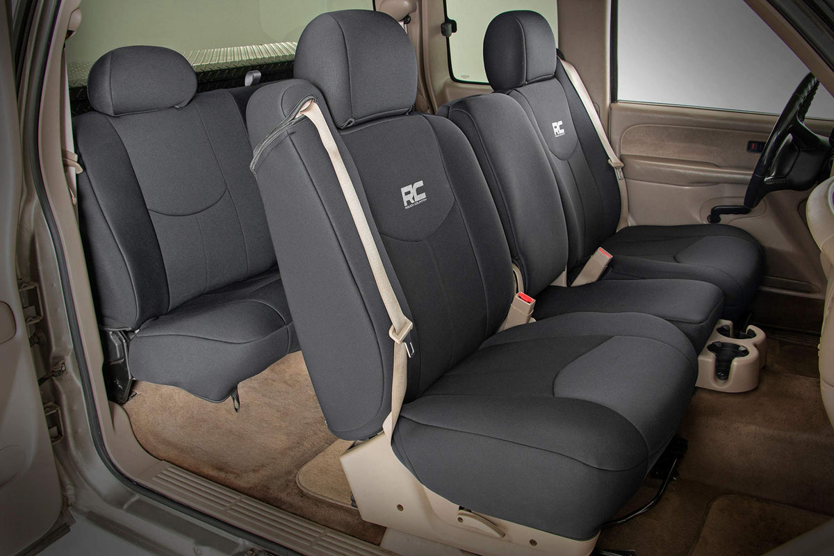 Rough Country full rear seat coverage protecting bench with OEM look