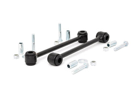 Rough Country rear sway bar link front view showing fitment and durable finish