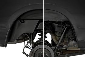Rough Country label and fitment stamp emphasizing Made in USA quality and warranty