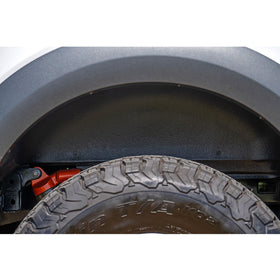 Rough Country underbody view showing protected suspension and debris barrier