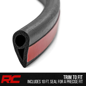 Rough Country seal fitted under tonneau cover showing improved bed dryness