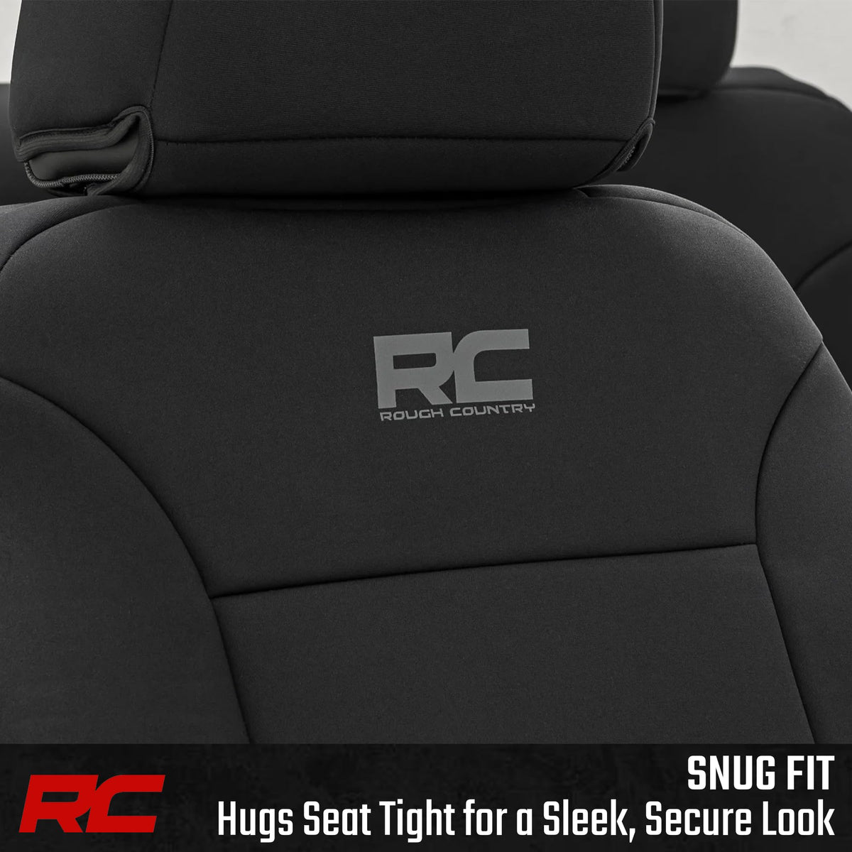Rough Country seat cover resisting liquid spill to show water-resistant benefit