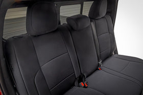 Rough Country seat covers protecting rear seats with pet and child use