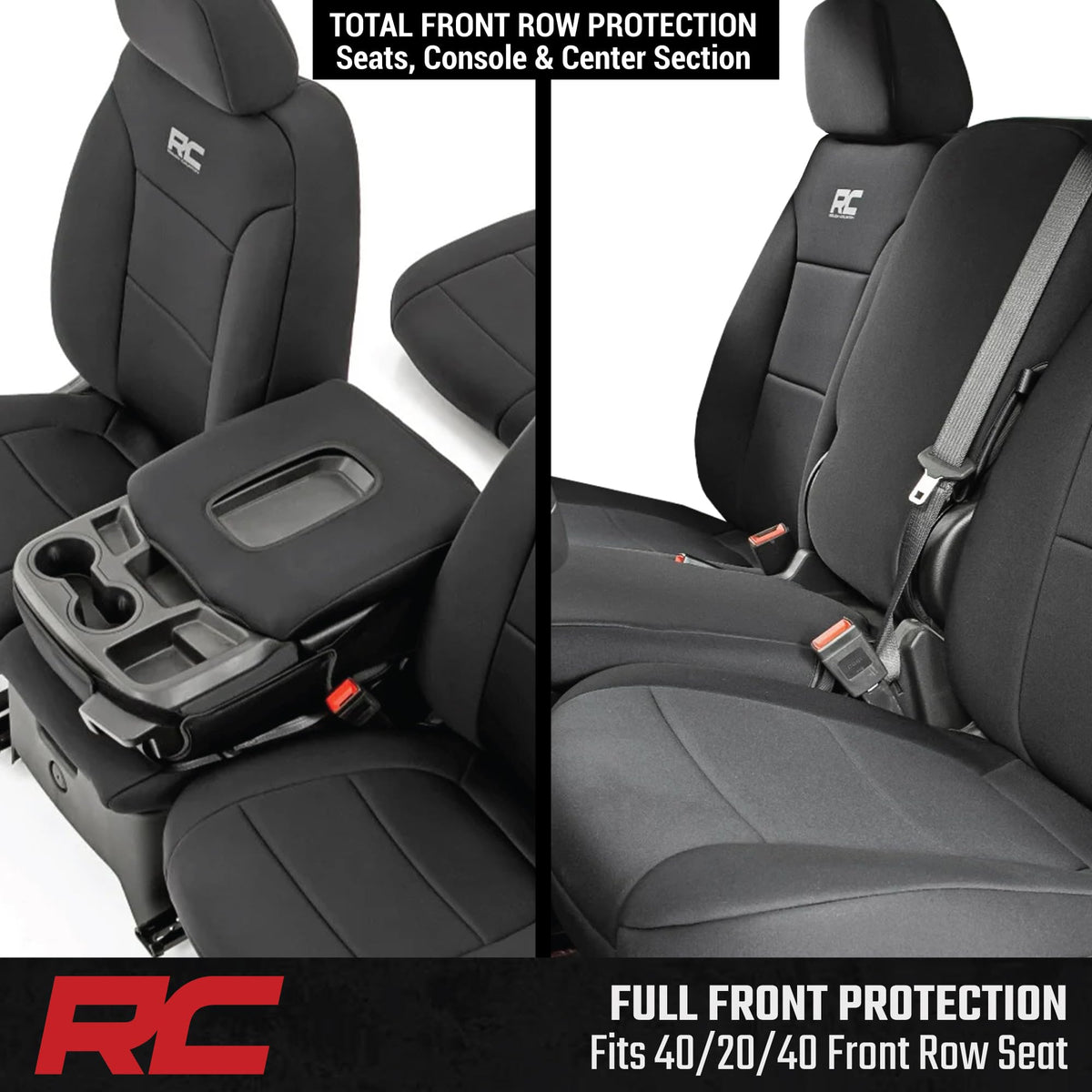 Rough Country side profile showing snug fit and preserved seat contours