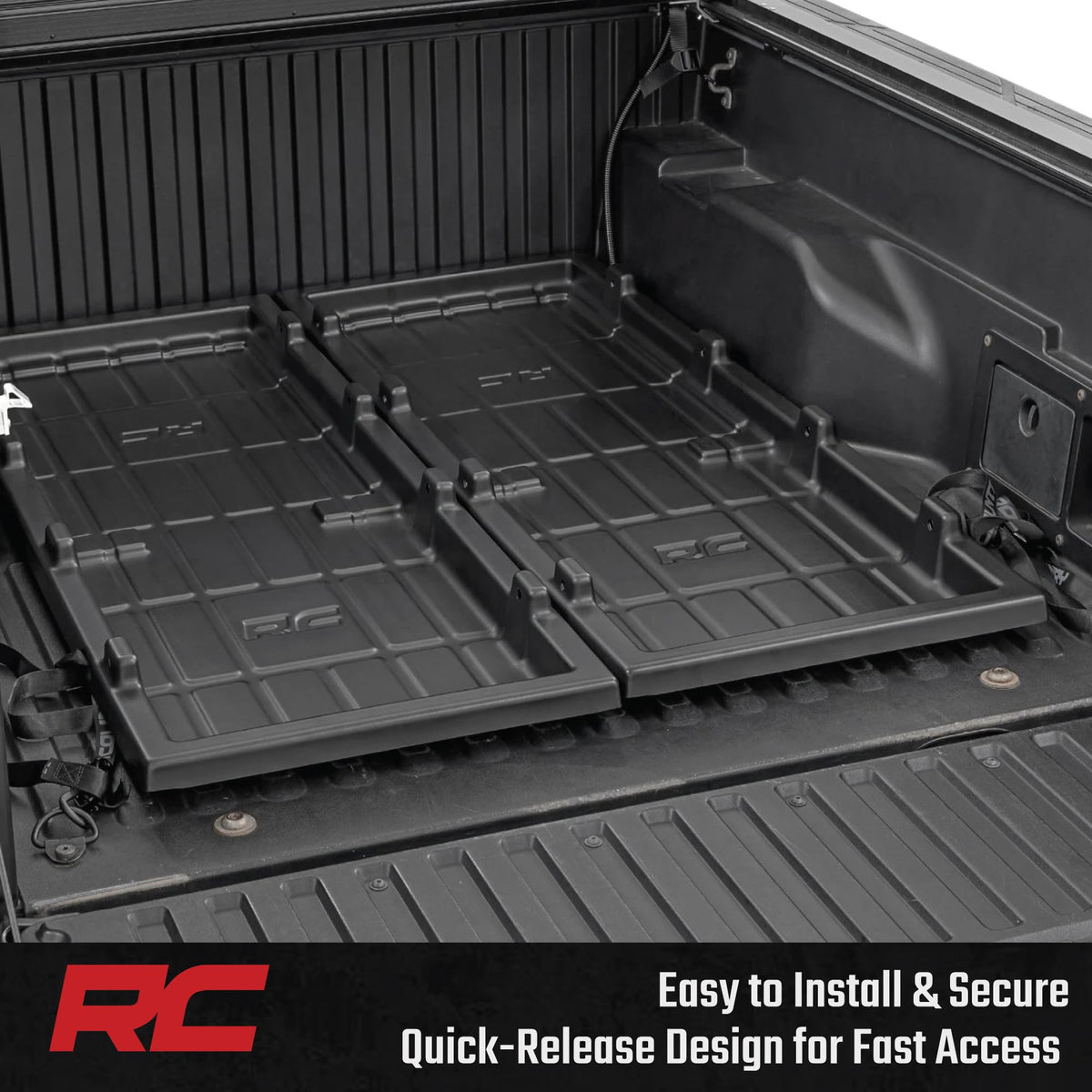 Rough Country side profile with tray extended showing smooth slide mechanism and reach