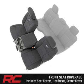 Rough Country size and scale comparison on seat showing precise fit benefit