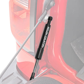 Rough Country tailgate assist in lifestyle shot easing tailgate lowering for safer loading