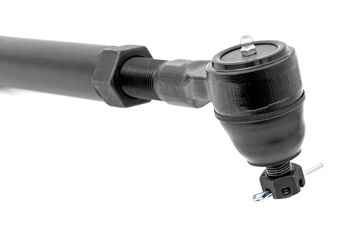 Rough Country tie rod end assembly image showing greater articulation and strength