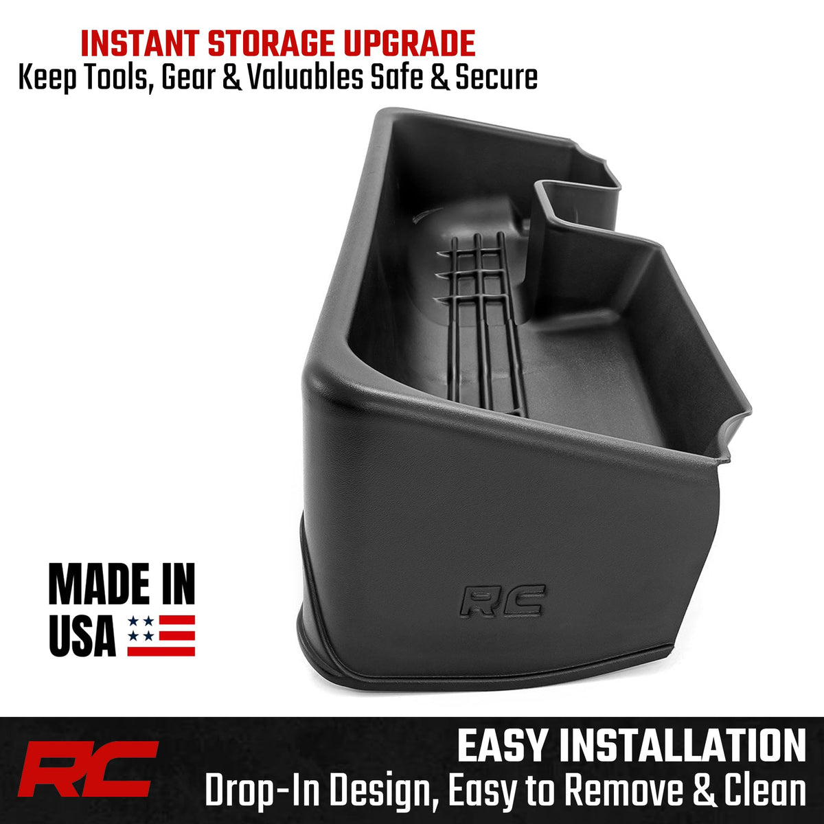 Rough Country image highlighting high-density thermoplastic construction and durability