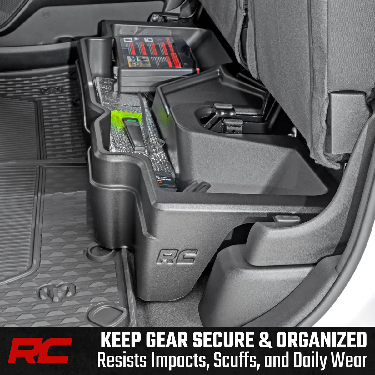 Rough Country tray holding tools and gear for organized, accessible storage