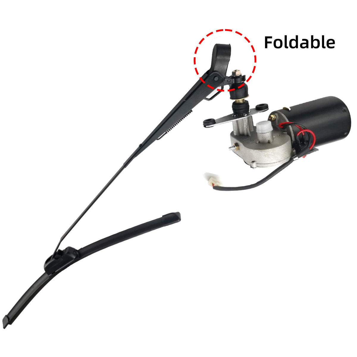 ROVIKE 12V electric motor with on/off switch detail showing easy control advantage