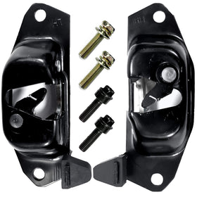 ROVIKE front view of tailgate latch pair showing packaging and included screws benefit: complete replacement