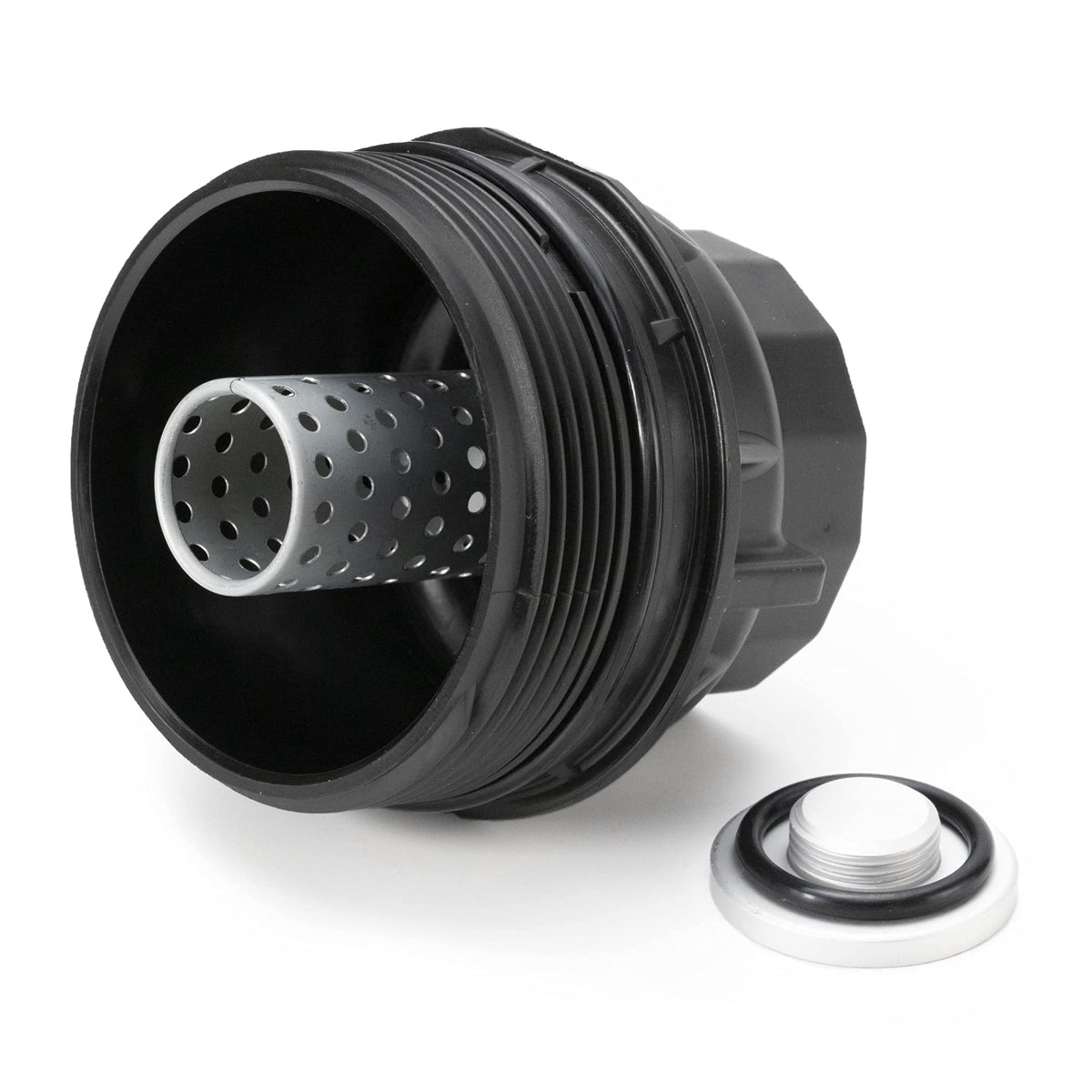ROVIKE oil filter cap installed on engine for easy maintenance benefit