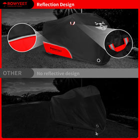 ROWYEET reflective strips at night improving visibility and rider safety
