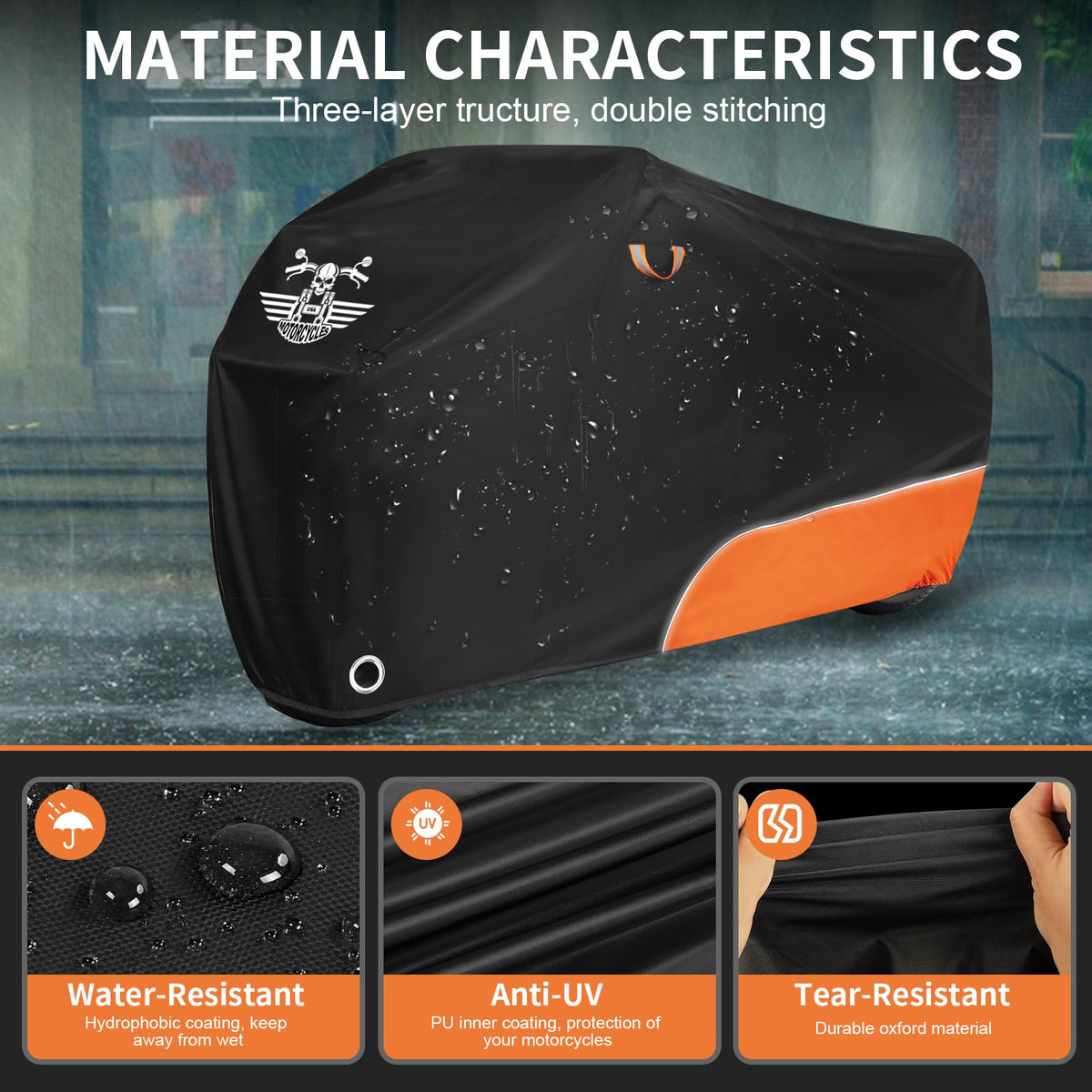 ROWYEET side profile fitted on motorcycle showing universal fit benefit