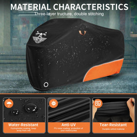 ROWYEET side profile fitted on motorcycle showing universal fit benefit