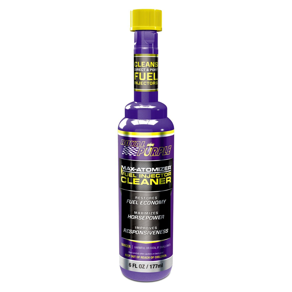 Royal Purple 18000 Max front packaging showing 6 oz bottle and label benefit