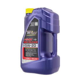 Royal Purple HMX front label showing product name and 5W-20 benefits