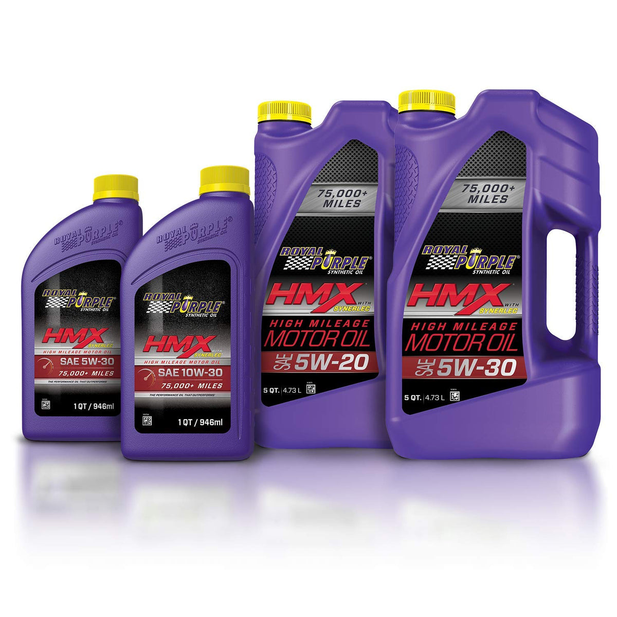 Royal Purple HMX oil pour close-up showing texture and protective film