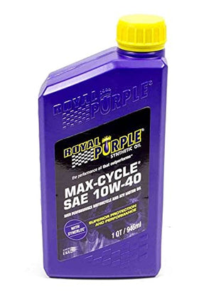 Royal Purple oil pouring into engine with visible flow, demonstrates smooth lubrication